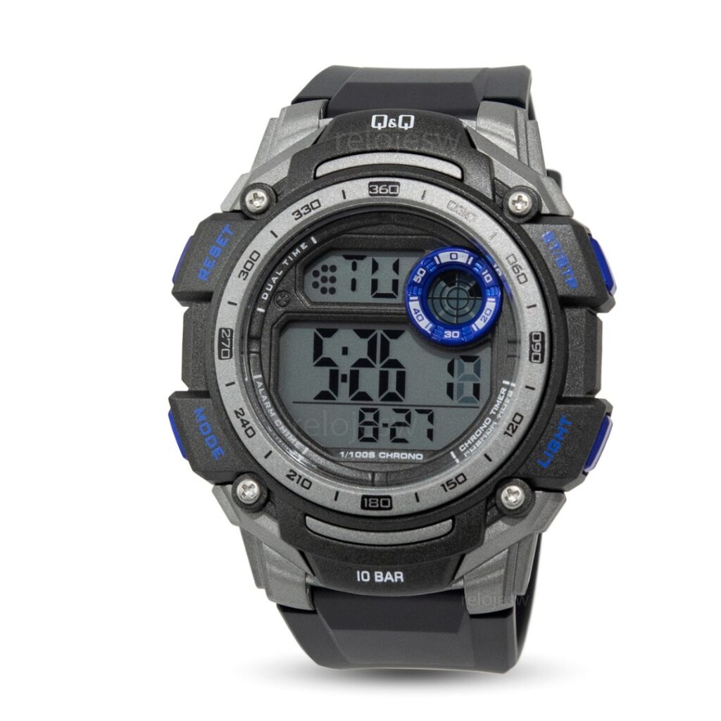 Reloj Q&Q Hombre Negro Plateado G09A501Y